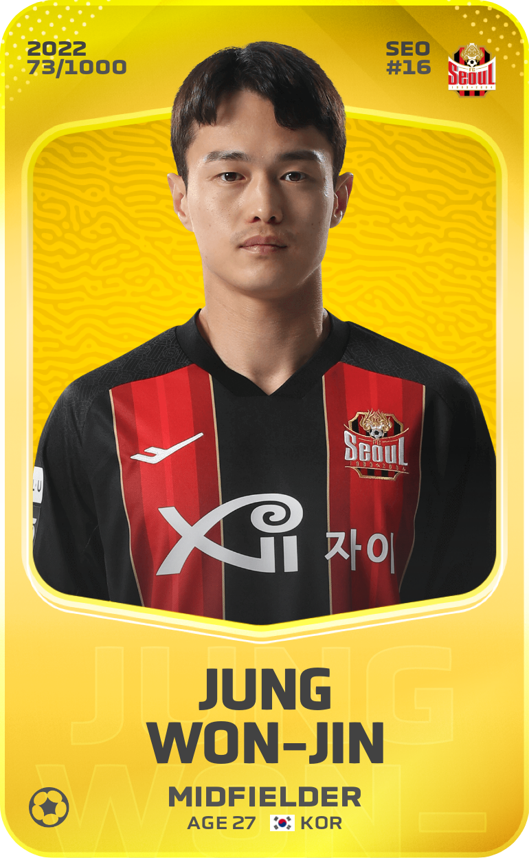 Sorare - Sorare Official - Jung Won-Jin 2022-23 • Limited 73/1000 - NFT # 89936715625148017995482632387971383328753574725627559659765637605958293708707