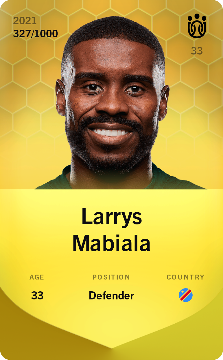 Sorare - Sorare Official - Larrys Mabiala 2021-22 • Limited 327/1000 - NFT # 91035895020676696099092175924952727480984554903022700991016015668583729012135