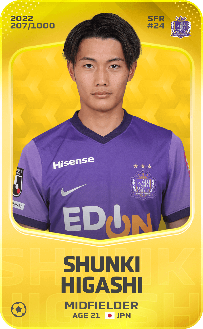 Shunki Higashi 2022-23 • Limited 207/1000