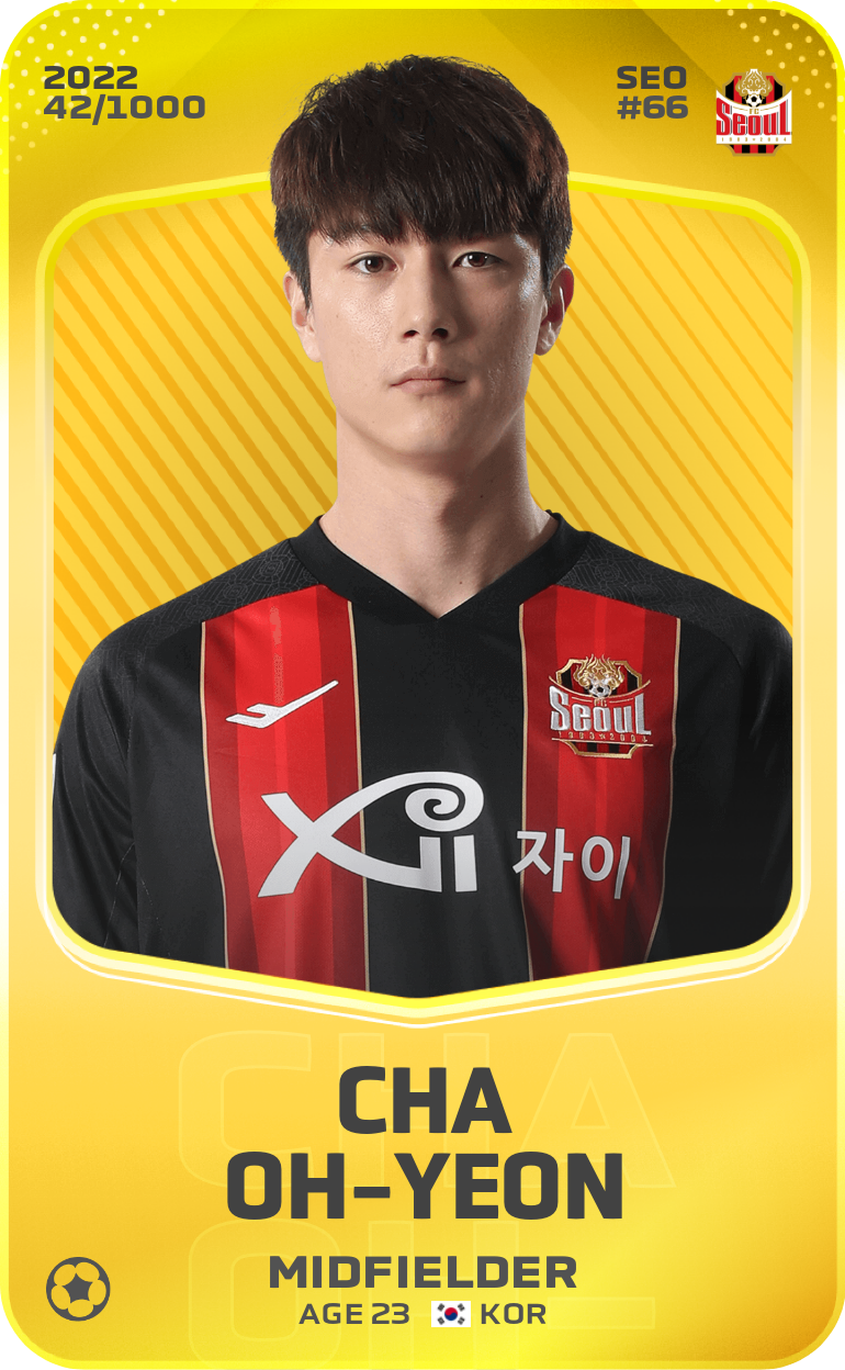 Sorare - Sorare Official - Cha Oh-Yeon 2022-23 • Limited 42/1000 - NFT # 80362089535558166004568902802372911290755360863345209929939552570528797908959