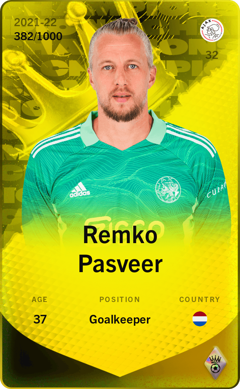 Remko Pasveer 2021-22 • Limited 382/1000