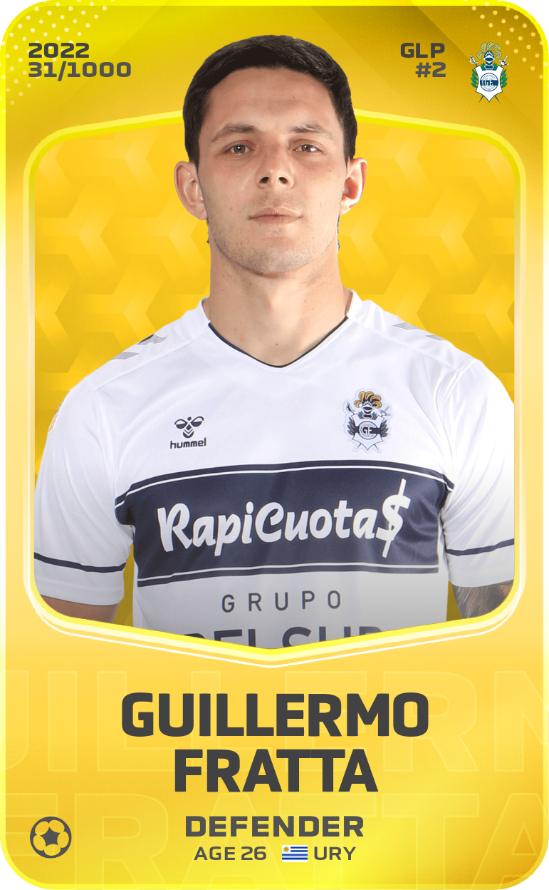 Sorare - Sorare Official - Guillermo Fratta 2022-23 • Limited 31/1000 - NFT # 98869225477224838009915269663793377138576525304824110987873789236530870320011