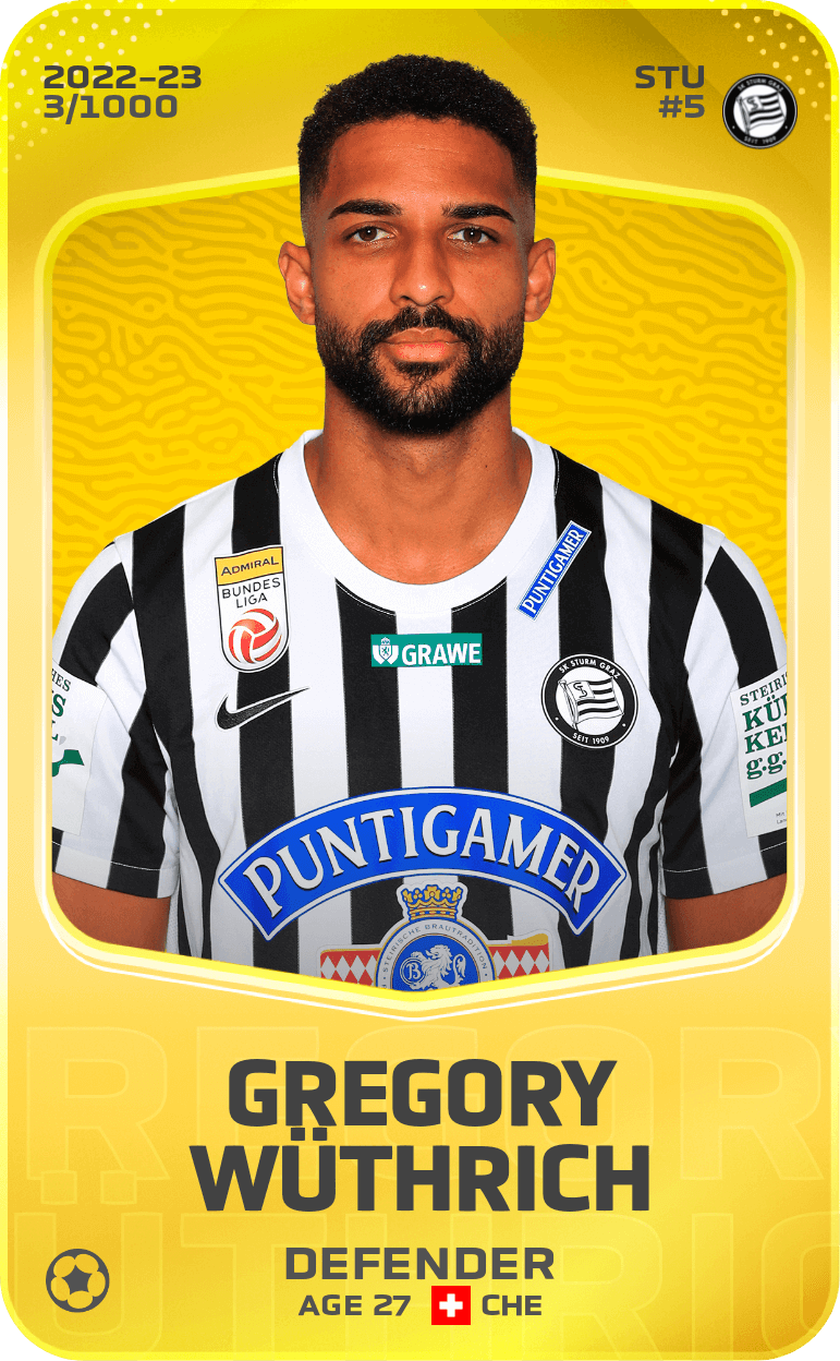 Gregory Wüthrich 2022-23 • Limited 3/1000