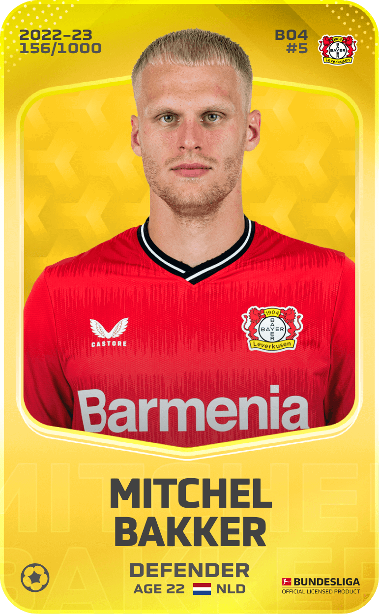 Mitchel Bakker 2022-23 • Limited 156/1000