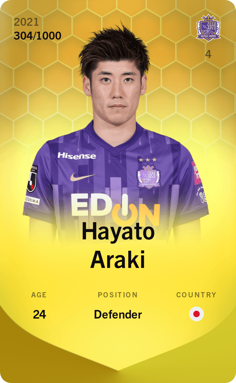 Hayato Araki 2021-22 • Limited 304/1000