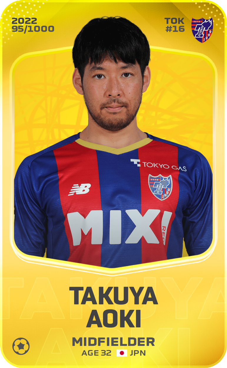 Sorare - Sorare Official - Takuya Aoki 2022-23 • Limited 95/1000 - NFT # 35312541238022102496116426733469311613805897675031066291007842881644771846027