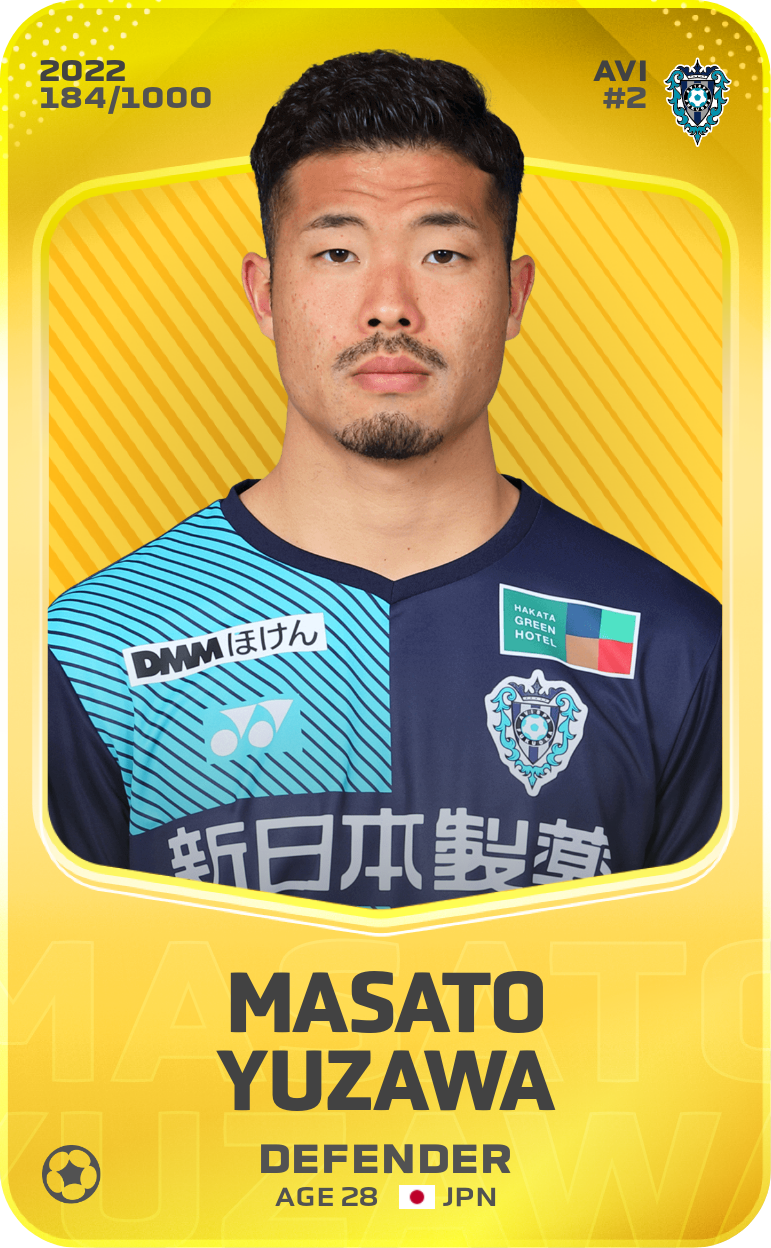 Sorare - Sorare Official - Masato Yuzawa 2022-23 • Limited 184/1000 - NFT # 91870615043297867169853227055861844357448391845544854732330135484715773541965