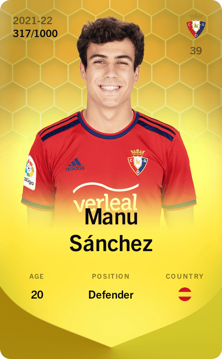 Manu Sánchez 2021-22 • Limited 317/1000