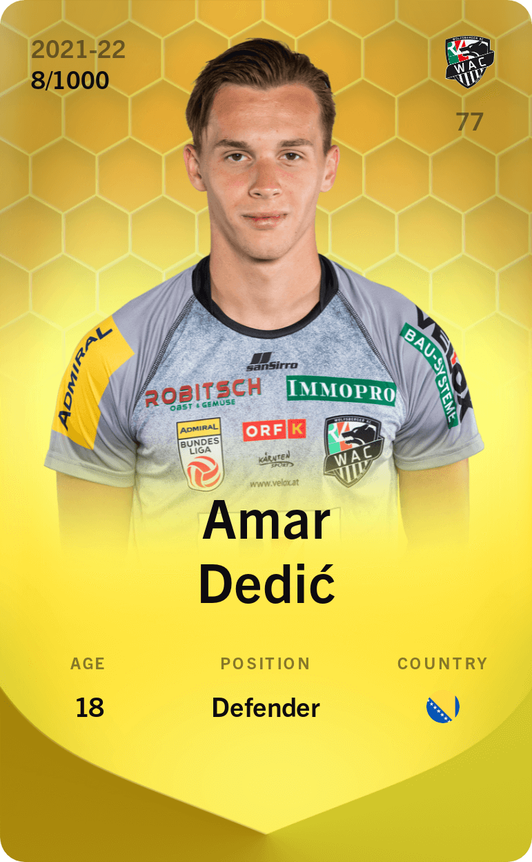 Amar Dedić 2021-22 • Limited 8/1000