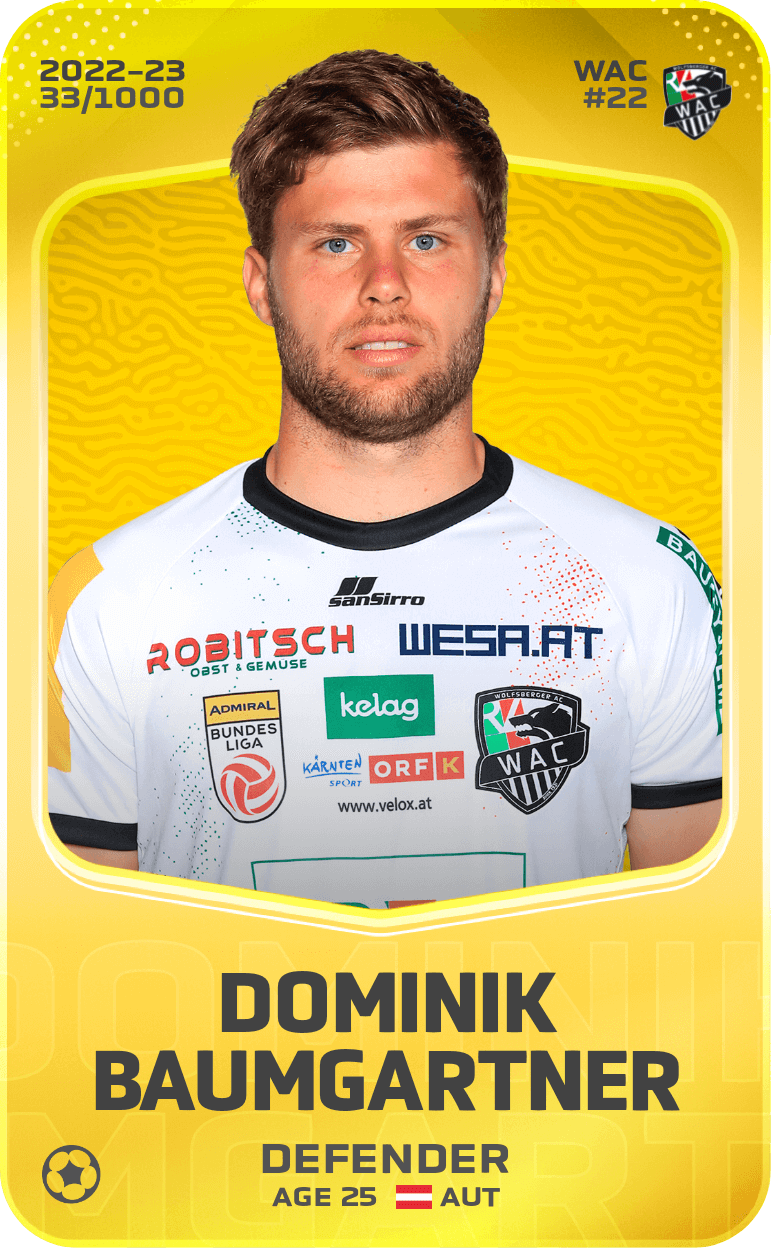 Dominik Baumgartner 2022-23 • Limited 33/1000