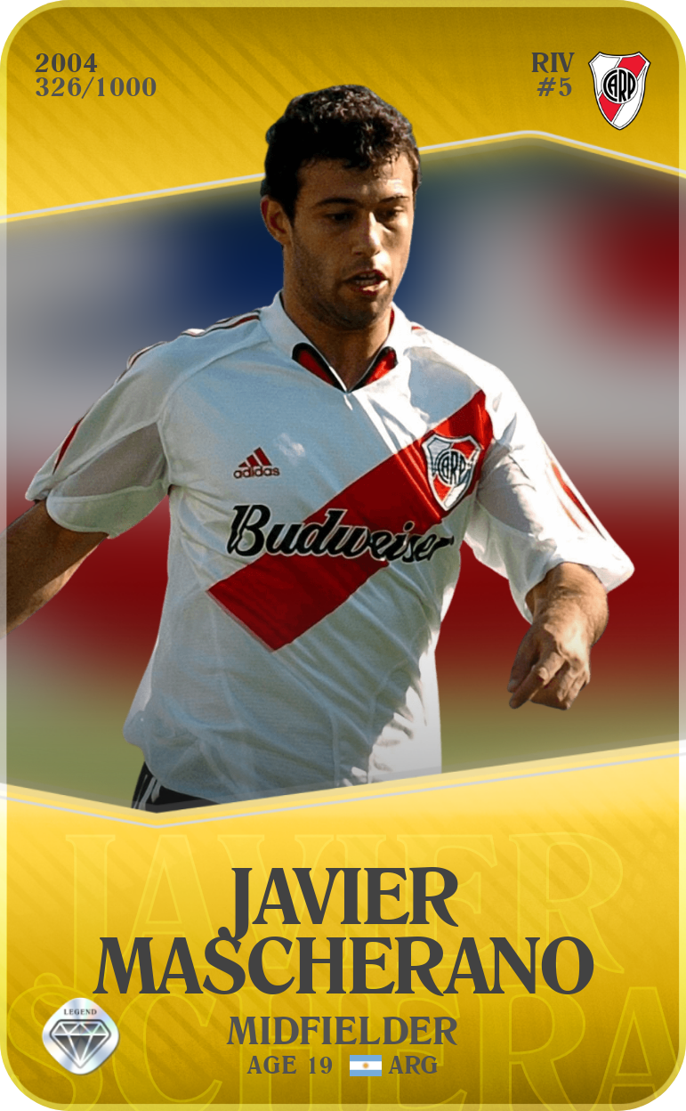 Sorare - Sorare Official - Javier Mascherano 2004-05 • Limited 326/1000 - NFT # 34259718155668790681287345269029700621058044655091655010743337123555940521130