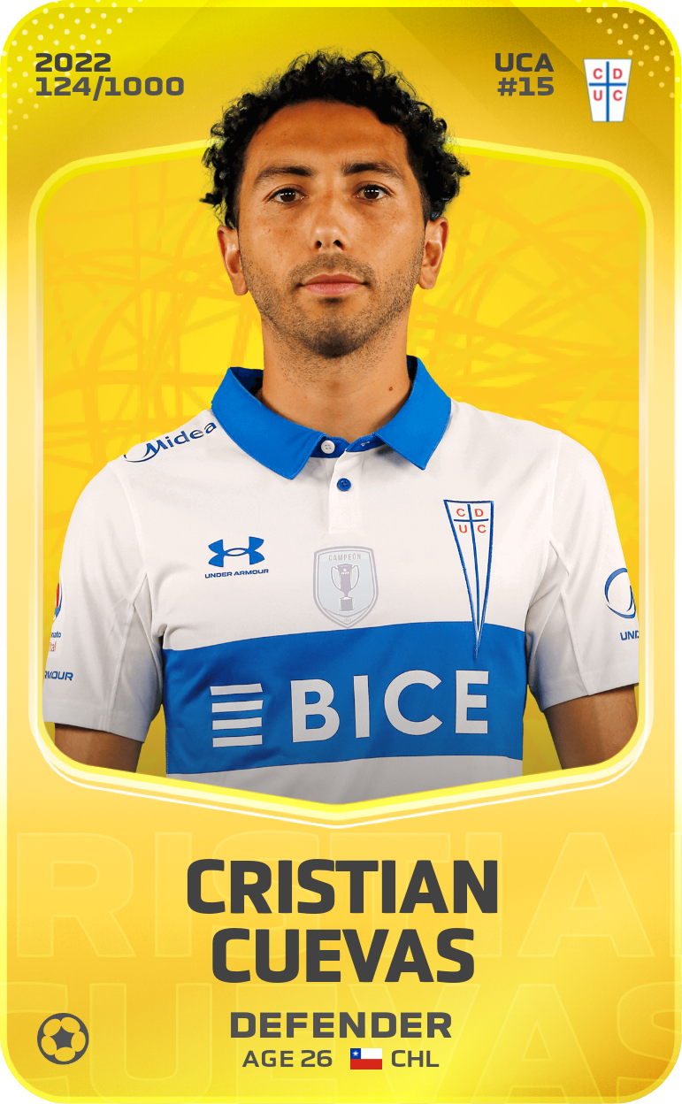 Sorare - Sorare Official - Cristian Cuevas 2022-23 • Limited 124/1000 - NFT # 115190632382184035873310867986317378703426298032152071594871970348258445198921