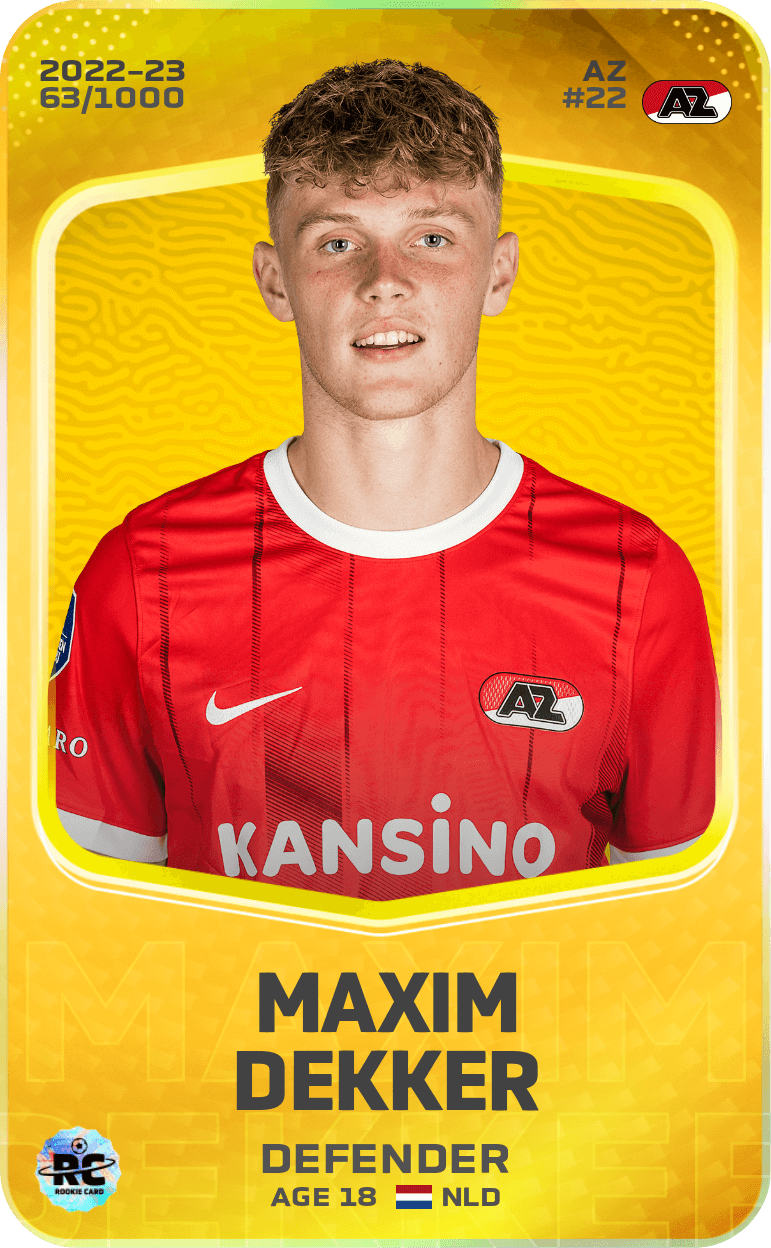 Maxim Dekker 2022-23 • Limited 63/1000