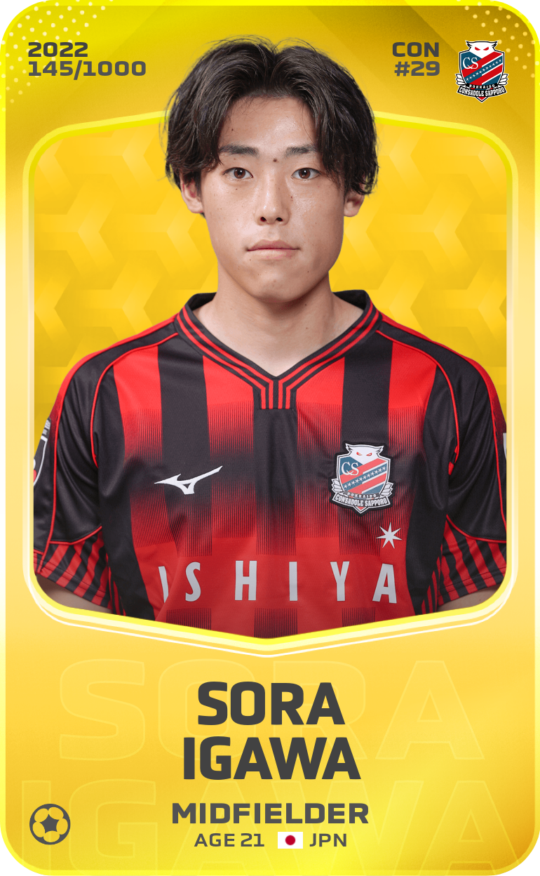 Sorare - Sorare Official - Sora Igawa 2022-23 • Limited 145/1000 - NFT # 35343150722177288905865513085773630291115206550602886470740588281134849548081