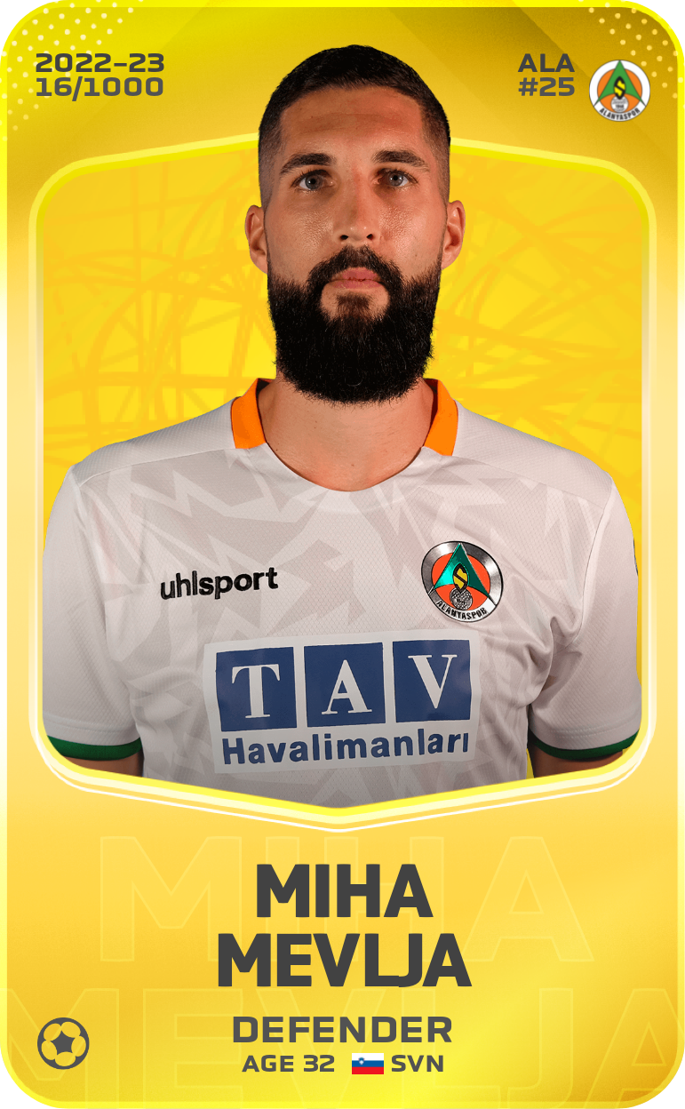 Sorare - Sorare Official - Miha Mevlja 2022-23 • Limited 16/1000 - NFT # 24122803363999786503865915114849385896208443869143933316579812302902188655003