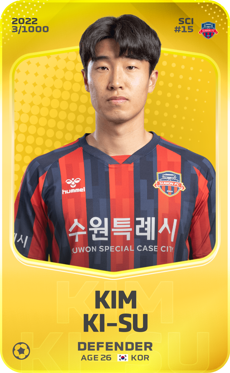 Sorare - Sorare Official - Kim Ki-Su 2022-23 • Limited 3/1000 - NFT # 86387941323154530663167866718654436910728480285503097399021359019041963983840