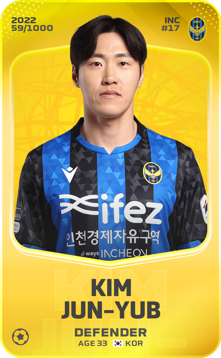 Sorare - Sorare Official - Kim Jun-Yub 2022-23 • Limited 59/1000 - NFT # 110256781654328870056748485496735655027169803899114189994272416969031781749045