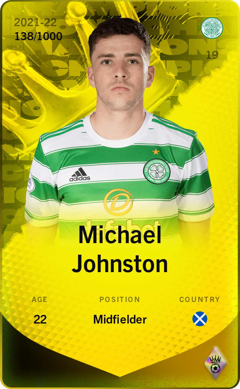 Sorare - Sorare Official - Michael Johnston 2021-22 • Limited 138/1000 - NFT # 102393230464640983220424426292826726625149337940292573719671137079309432958927