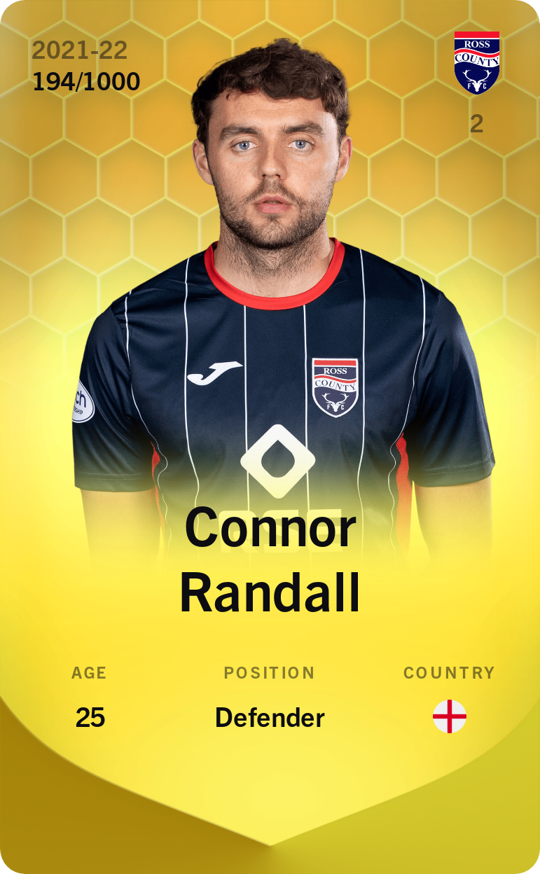 Sorare - Sorare Official - Connor Randall 2021-22 • Limited 194/1000 - NFT # 31234051390369544301459414530350426041115894564885935909569655802836495384894