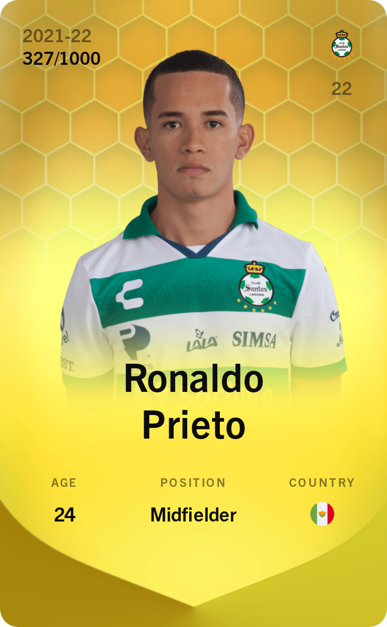 Sorare - Sorare Official - Ronaldo Prieto 2021-22 • Limited 327/1000 - NFT # 105919845314687931065386545963066186566214534503044494696902363464933449025281