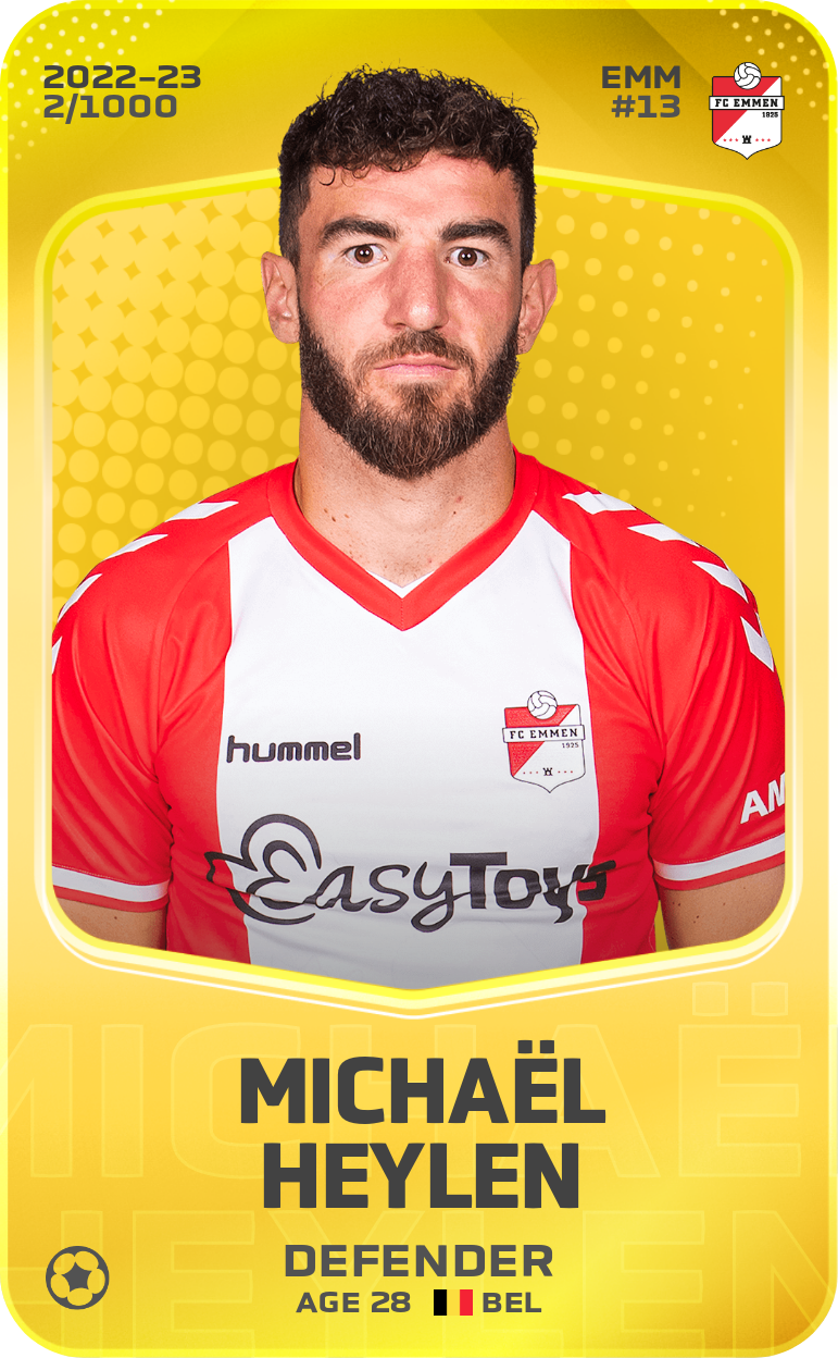 Sorare - Sorare Official - Michaël Heylen 2022-23 • Limited 2/1000 - NFT # 48342975127661422221236420179891334759568747466925331491614744341226379451048