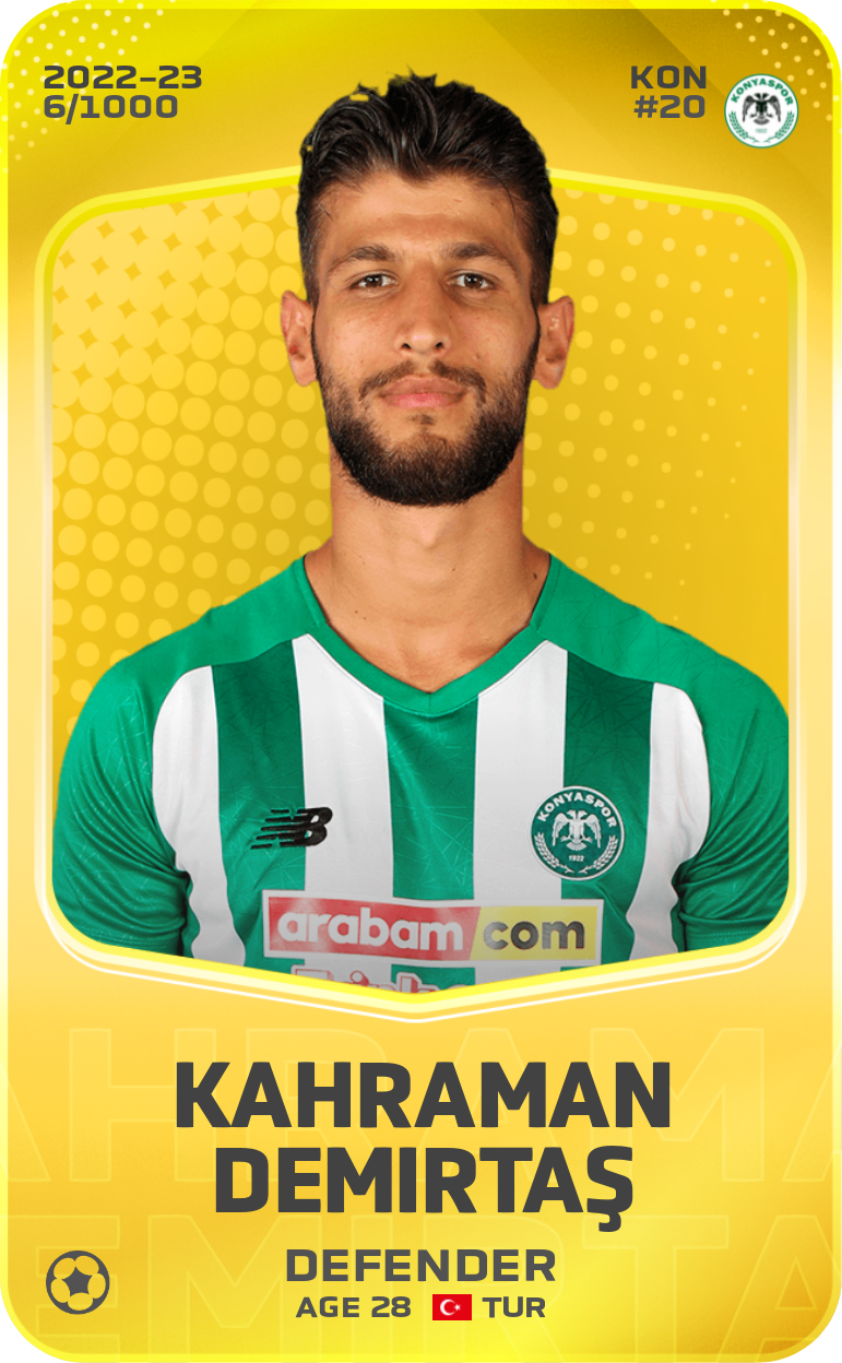 Sorare - Sorare Official - Kahraman Demirtaş 2022-23 • Limited 6/1000 - NFT # 69151324675759412185380535677556726697446271121732634895505771189512524981090