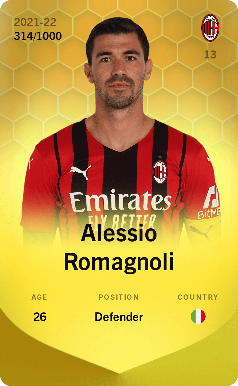 Alessio Romagnoli 2021-22 • Limited 314/1000