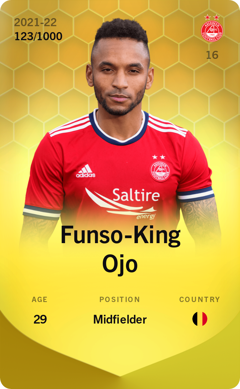 Sorare - Sorare Official - Funso-King Ojo 2021-22 • Limited 123/1000 - NFT # 41275375859185112980082716921534996355416834766534685257311103502199306467757