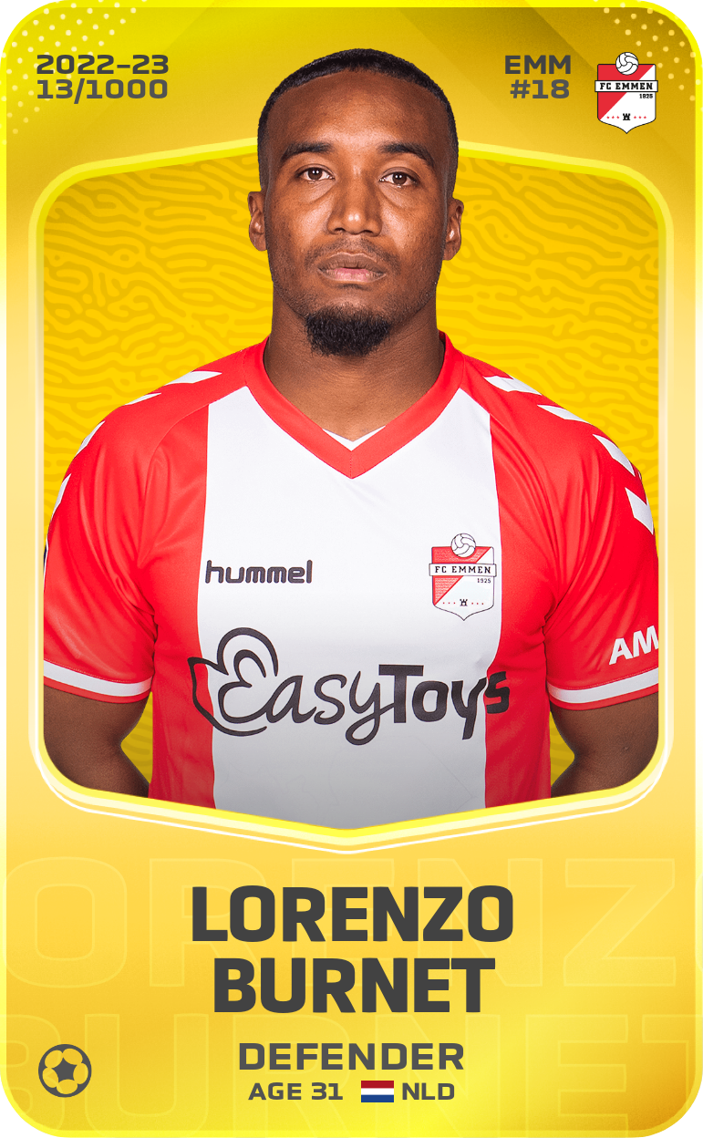 Sorare - Sorare Official - Lorenzo Burnet 2022-23 • Limited 13/1000 - NFT # 42299091854577713752272268181515758651423660558892806791672854960752987348341