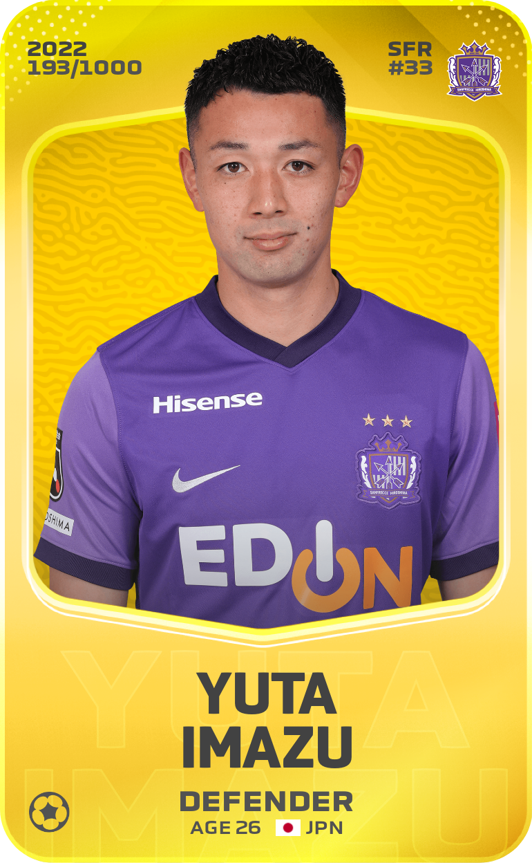 Sorare - Sorare Official - Yuta Imazu 2022-23 • Limited 193/1000 - NFT # 14802177334816004128036068295572169641203181023513685292401133157981152281387