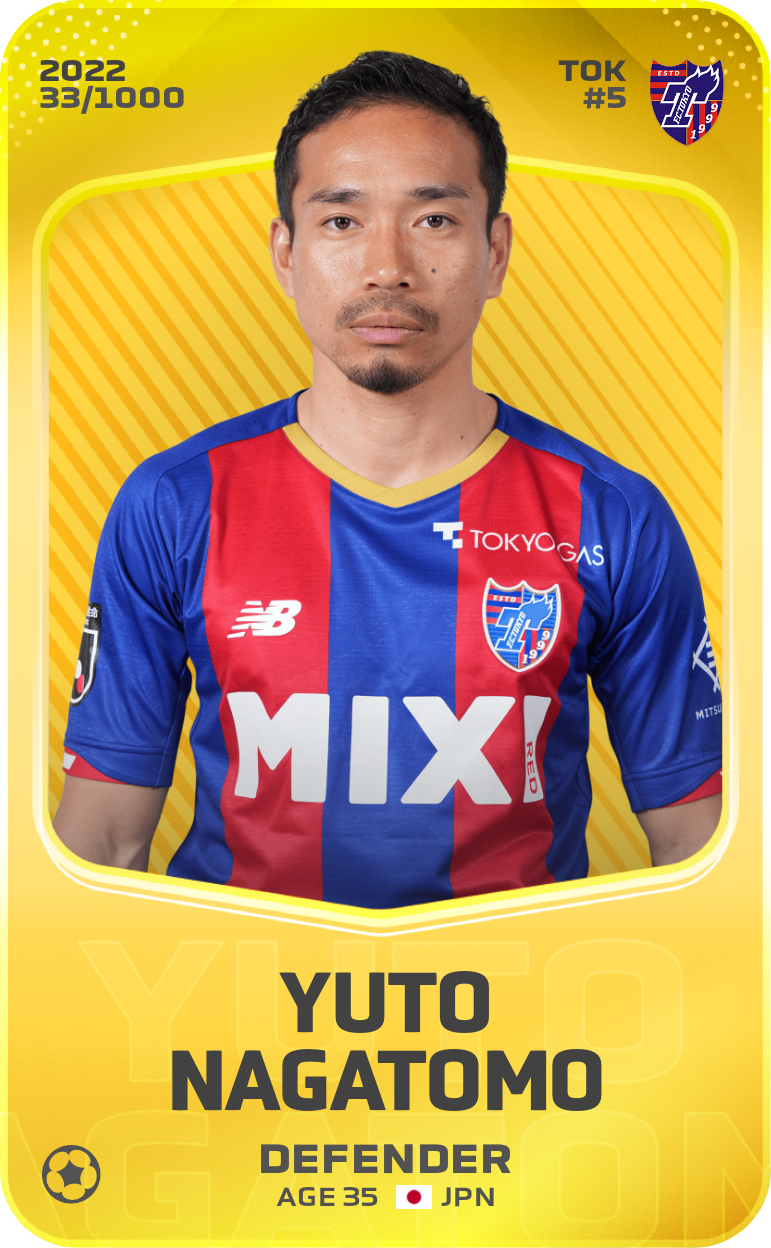 Sorare - Sorare Official - Yuto Nagatomo 2022-23 • Limited 33/1000 - NFT # 94943667227805392870198530552174604225884649274633072147326954123336910599019