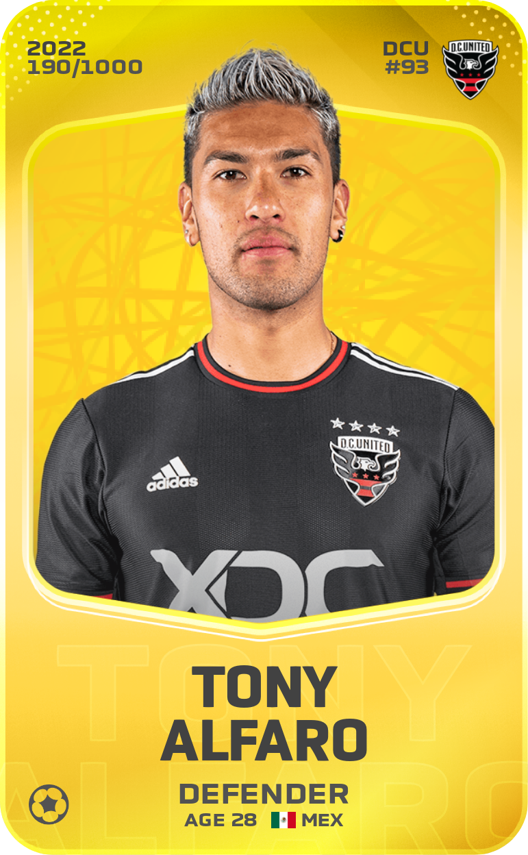 Sorare - Sorare Official - Tony Alfaro 2022-23 • Limited 190/1000 - NFT # 45603662863319656793938492012353164066817399845054319230792505859366293971207