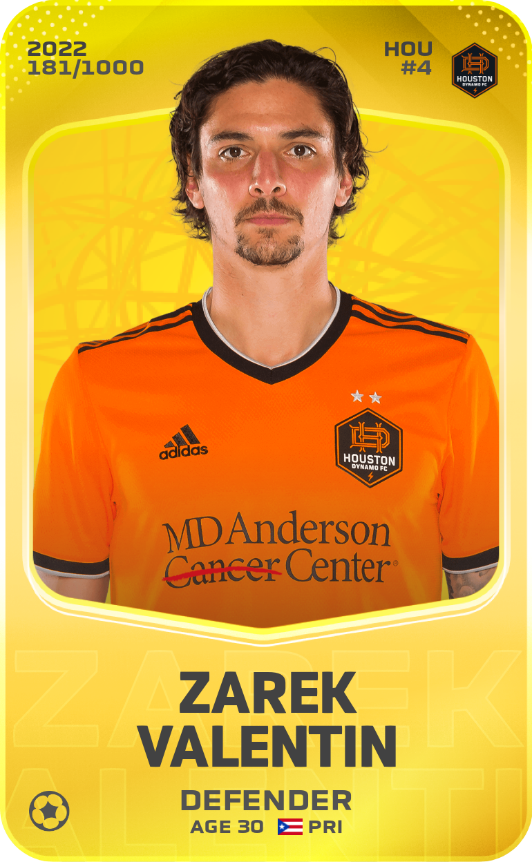 Sorare - Sorare Official - Zarek Valentin 2022-23 • Limited 181/1000 - NFT # 27507987010732145635679451820164056887079239095486677443458517931688742148254
