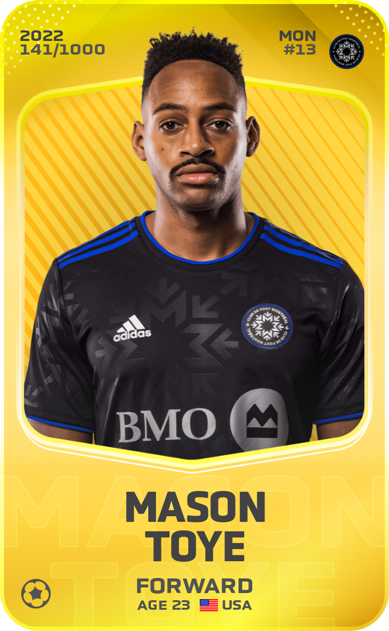Sorare - Sorare Official - Mason Toye 2022-23 • Limited 141/1000 - NFT # 33772145782502358488028123176300814159703165450365936258384471223484385086763