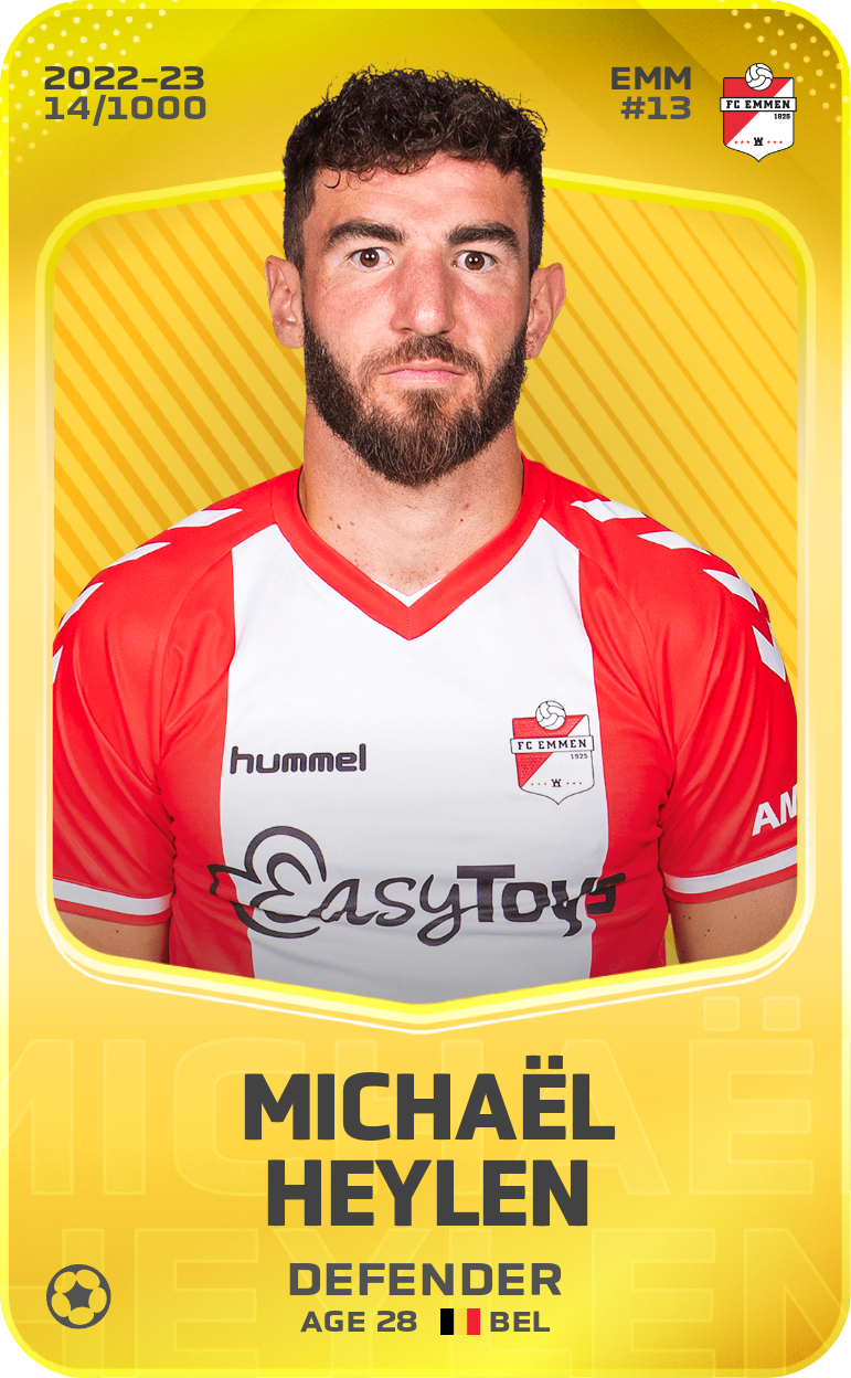 Sorare - Sorare Official - Michaël Heylen 2022-23 • Limited 14/1000 - NFT # 62310930991464899919842577228778437887984489486562168960466432125928667122690