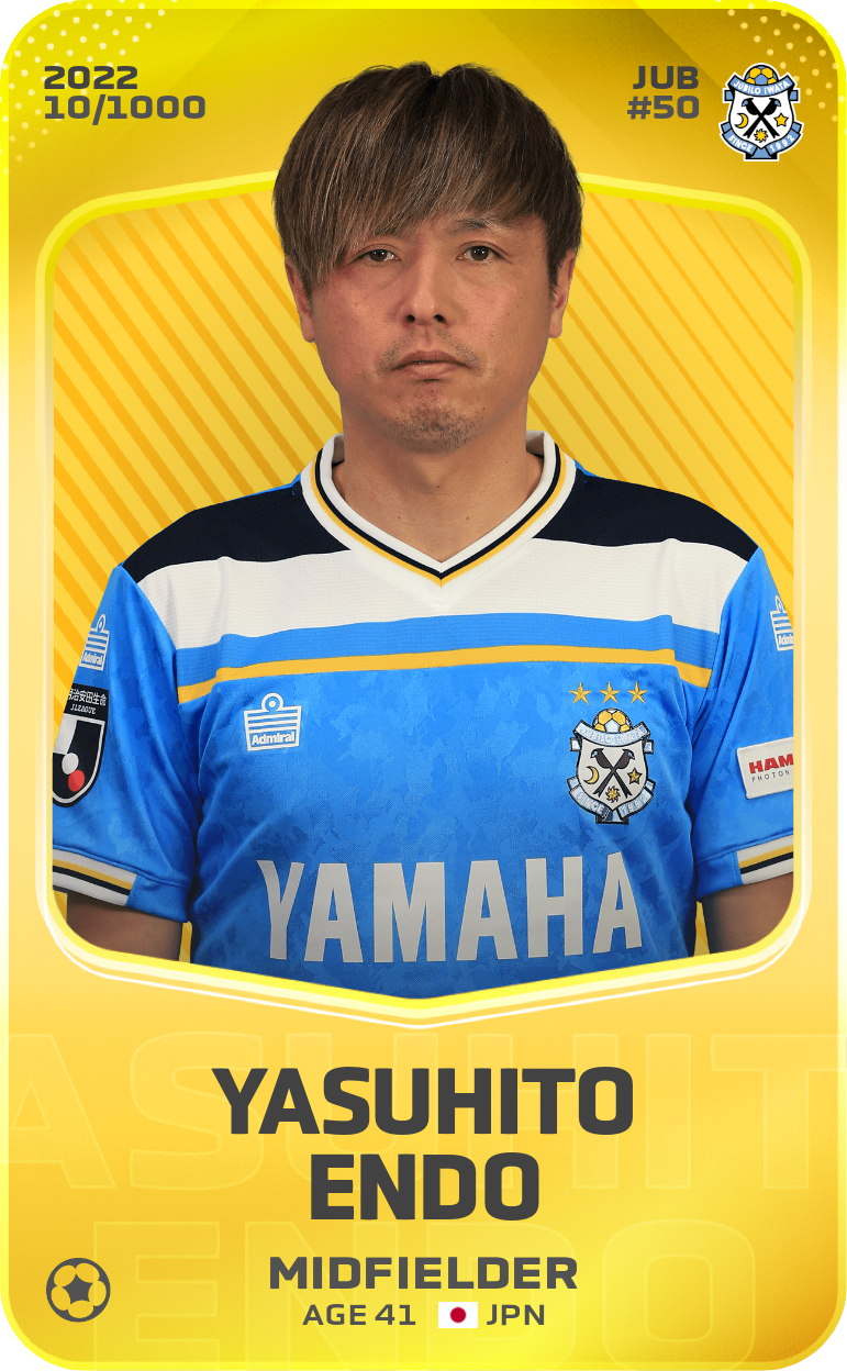 Sorare - Sorare Official - Yasuhito Endo 2022-23 • Limited 10/1000 - NFT # 38651432678883673616028225111223197688608185593602606555782945112361724103153