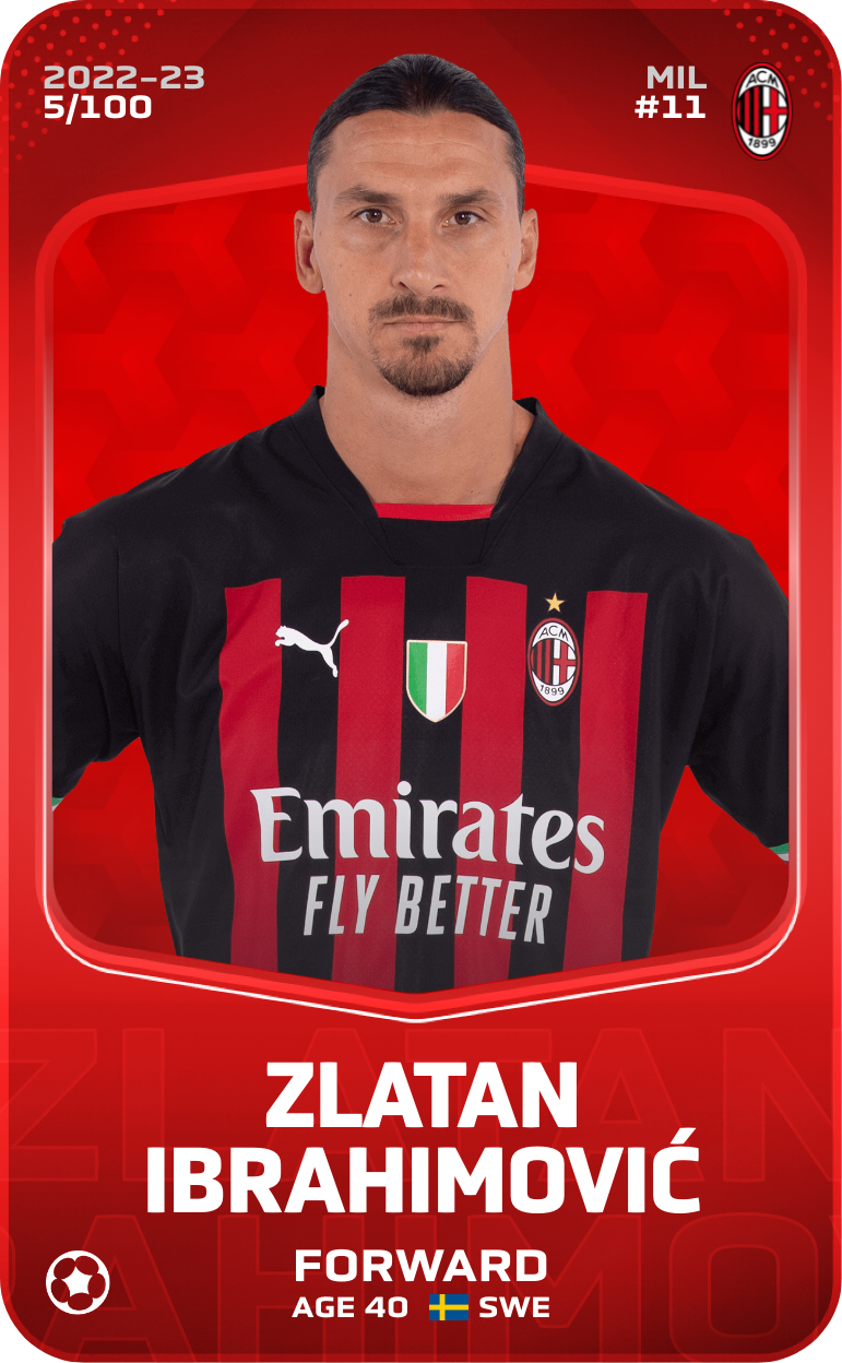 Sorare - Sorare Official - Zlatan Ibrahimović 2022-23 • Rare 5/100 - NFT # 67105819955421458690570026878700511901023886531914995088117589946044053274749