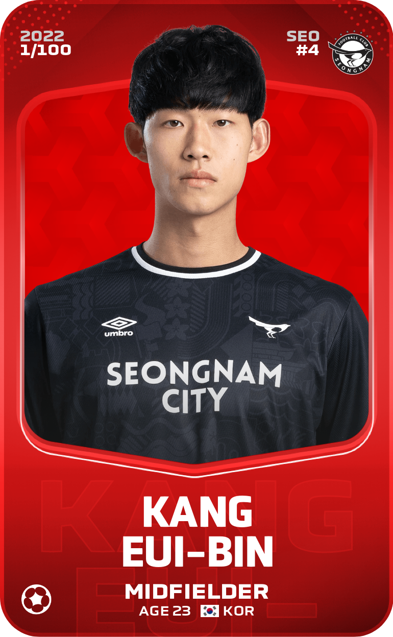 Sorare - Sorare Official - Kang Eui-Bin 2022-23 • Rare 1/100 - NFT # 44597426205809628601527122860922266196324166025556698136030341347154160121503