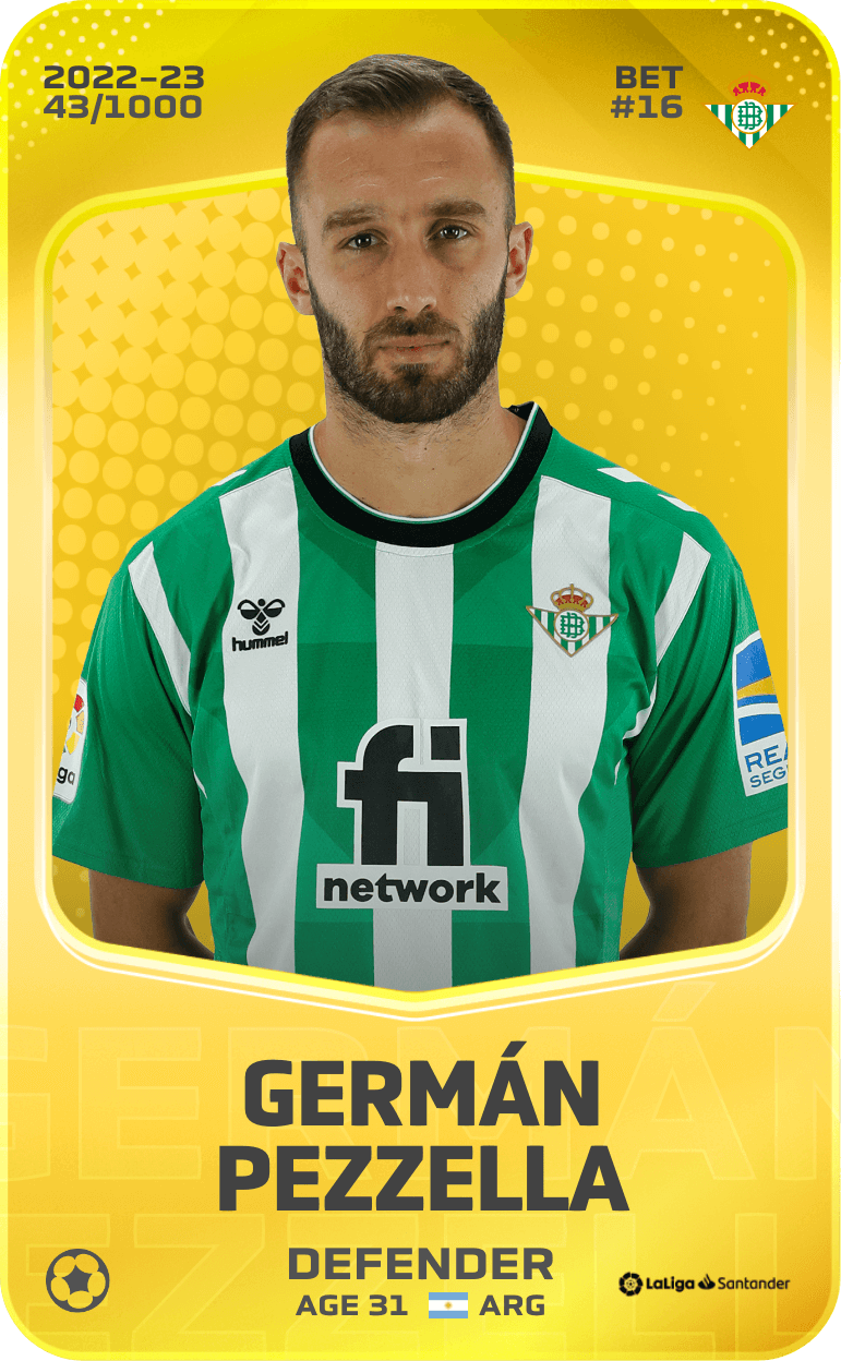 Germán Pezzella 2022-23 • Limited 43/1000