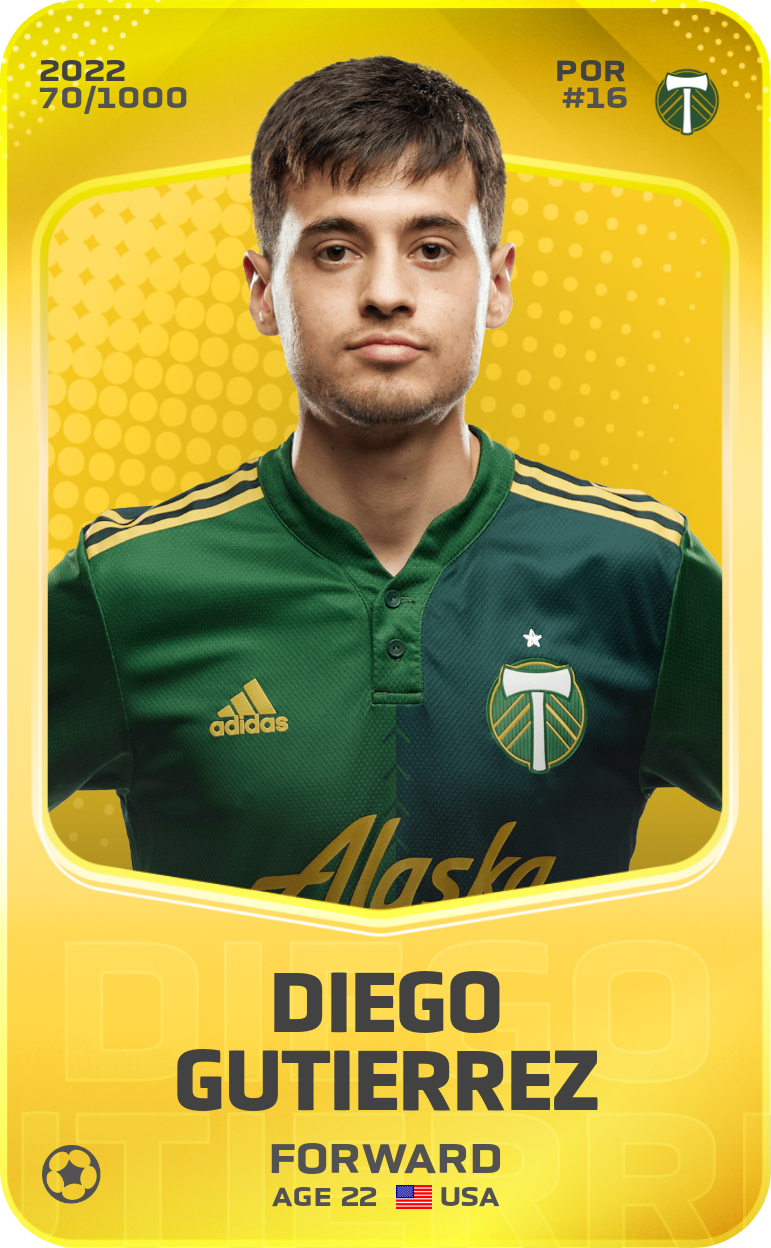 Sorare - Sorare Official - Diego Gutierrez 2022-23 • Limited 70/1000 - NFT # 5254120287707166073297860692540253915878259028464962402468805075322802755247