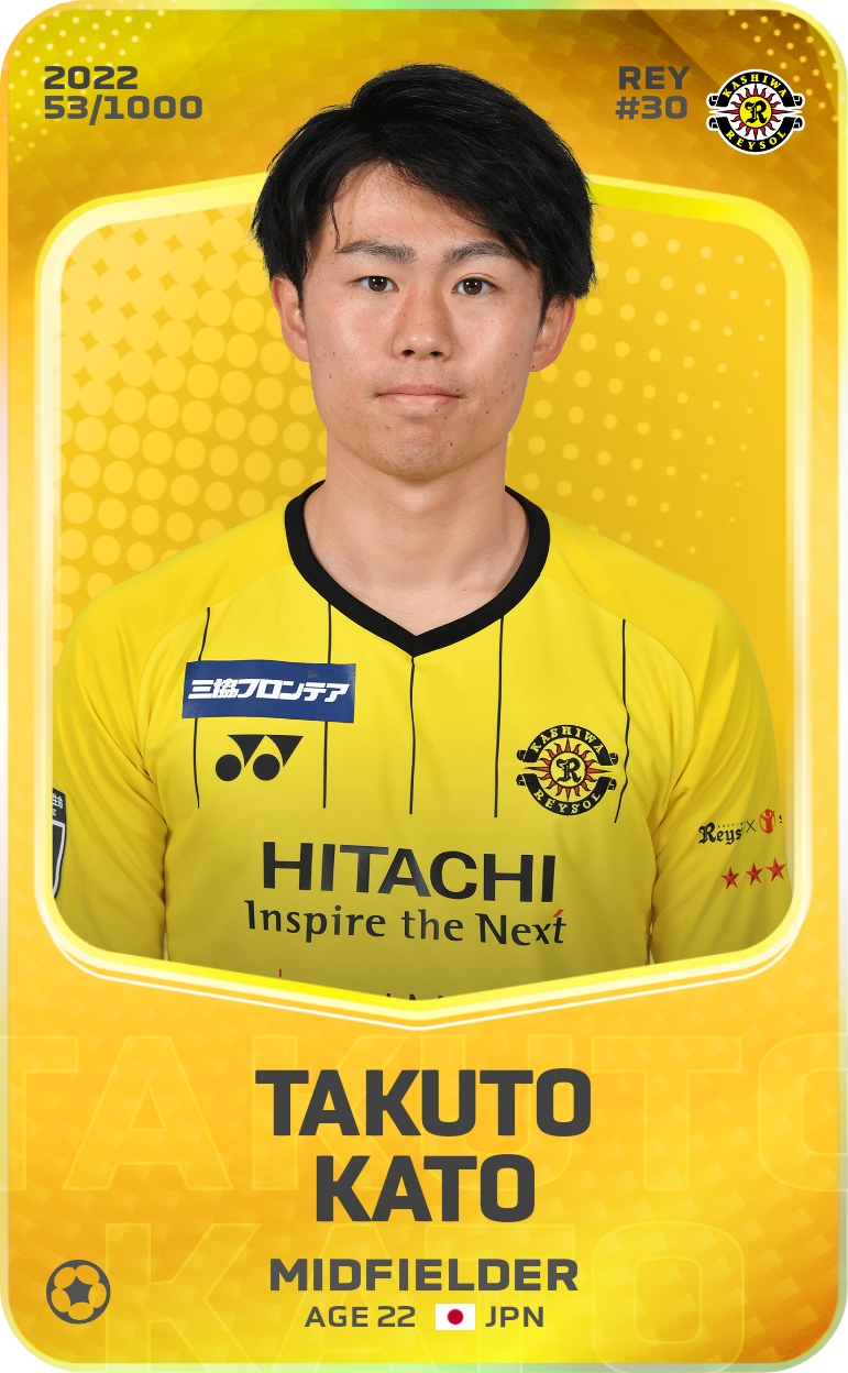 Sorare - Sorare Official - Takuto Kato 2022-23 • Limited 53/1000 - NFT # 93662300984990639002184189244944237868889400050049905533996180218729240272565