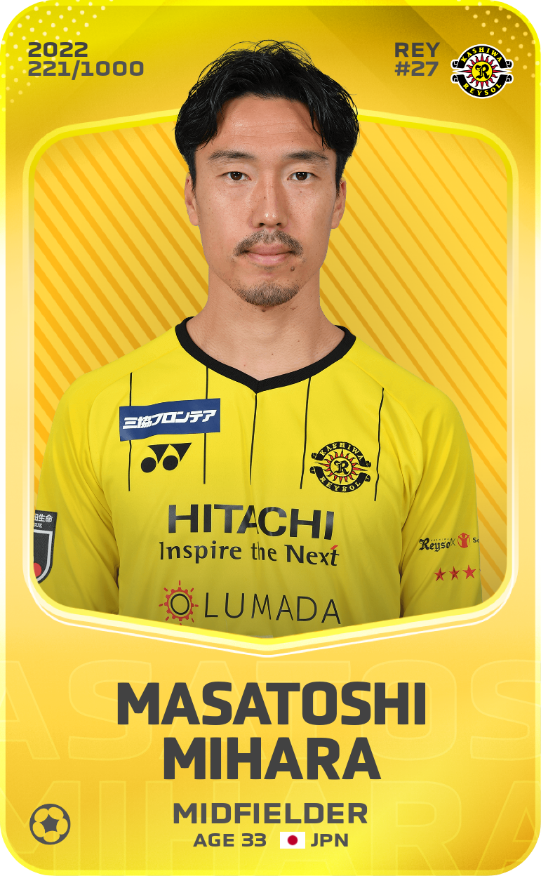 Sorare - Sorare Official - Masatoshi Mihara 2022-23 • Limited 221/1000 - NFT # 97604675333435925969334303599405722699219713497312624774277082997571040319796