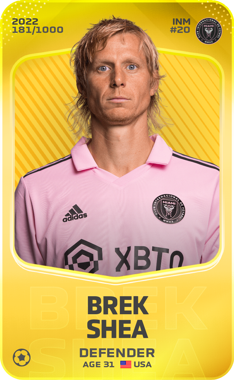 Sorare - Sorare Official - Brek Shea 2022-23 • Limited 181/1000 - NFT # 23596794323082953325974275193235654436914018564769934996062659351607398517292