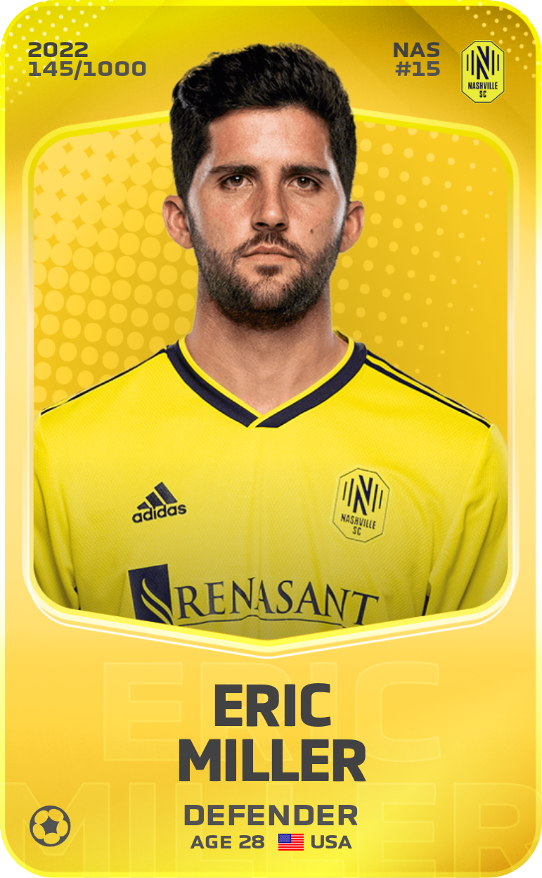 Sorare - Sorare Official - Eric Miller 2022-23 • Limited 145/1000 - NFT # 7543574329084807913546422527096357601432992307888487699991873774546635134896