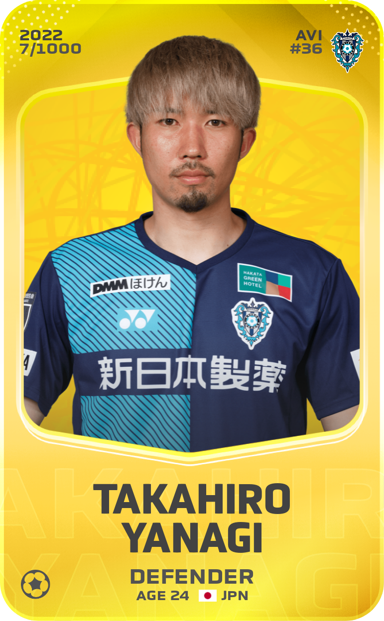 Sorare - Sorare Official - Takahiro Yanagi 2022-23 • Limited 7/1000 - NFT # 22707902192939568607945375582398158826201512700171396003096031694672347173620