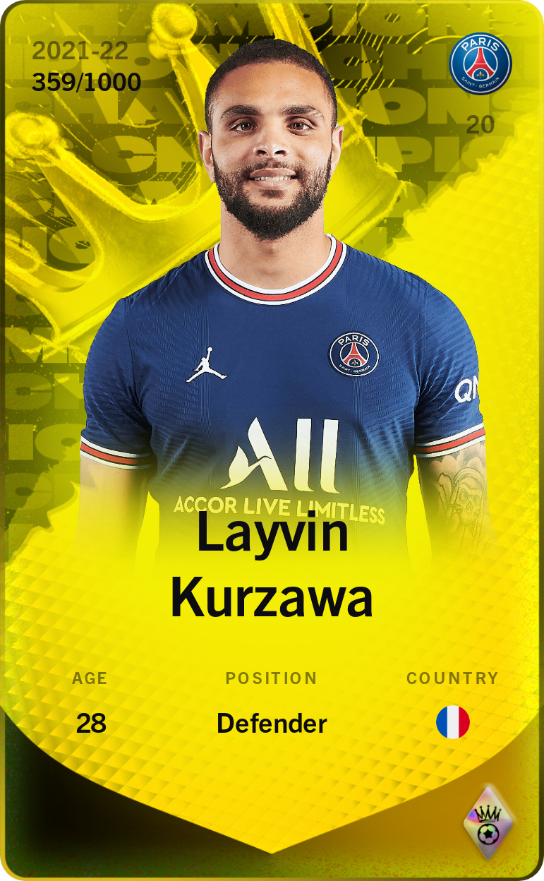 Sorare - Sorare Official - Layvin Kurzawa 2021-22 • Limited 359/1000 - NFT # 29343616345840124974930760563420184953164733684908318355923296368035525068598