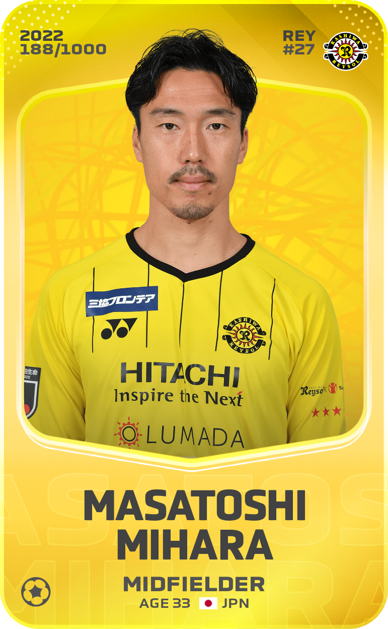 Sorare - Sorare Official - Masatoshi Mihara 2022-23 • Limited 188/1000 - NFT # 82090380862250917273095369236901667731203040859001934317522494404997291522469