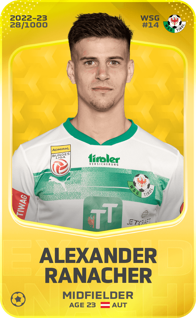 Alexander Ranacher 2022-23 • Limited 28/1000