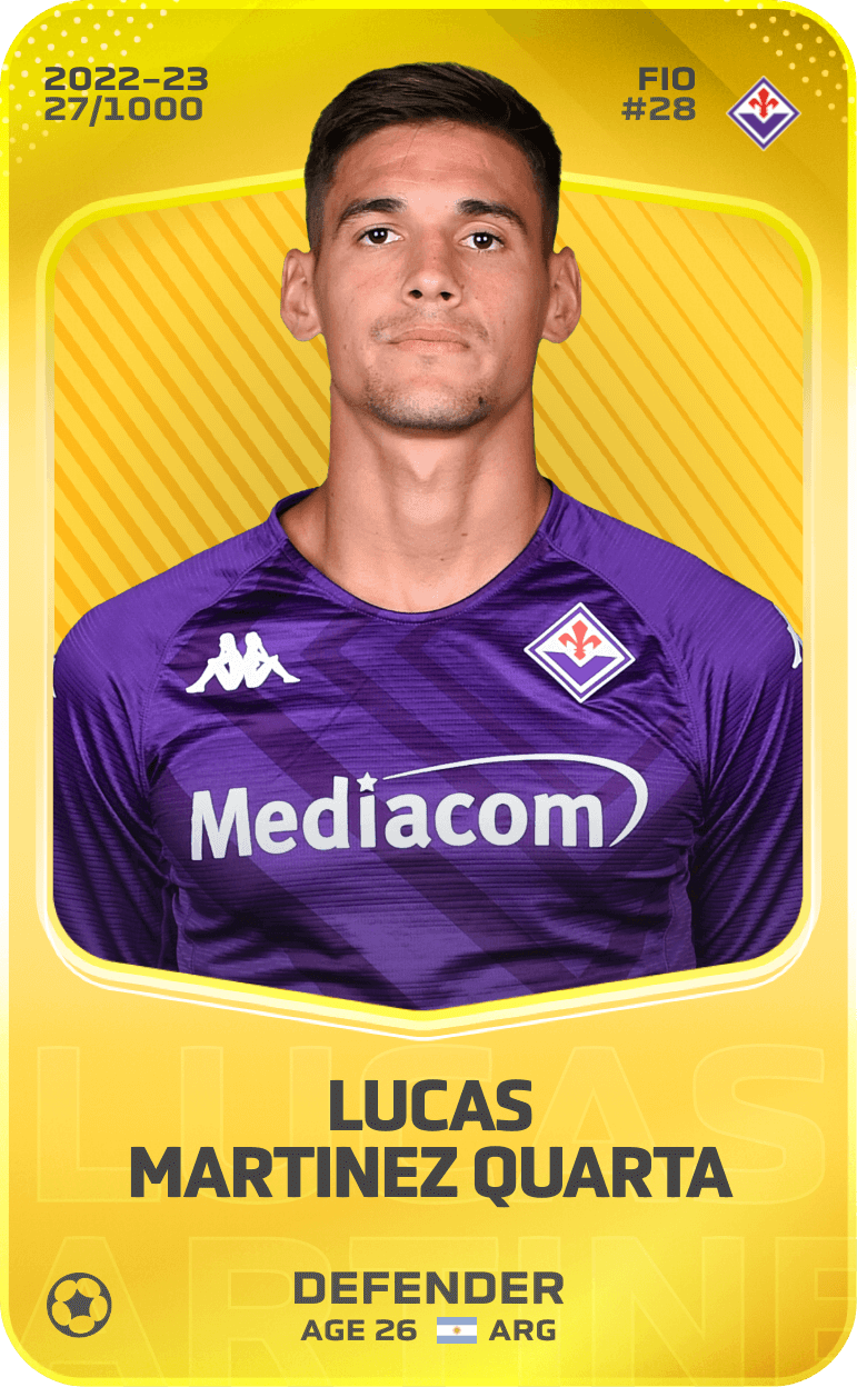 Lucas Martinez Quarta 2022-23 • Limited 27/1000