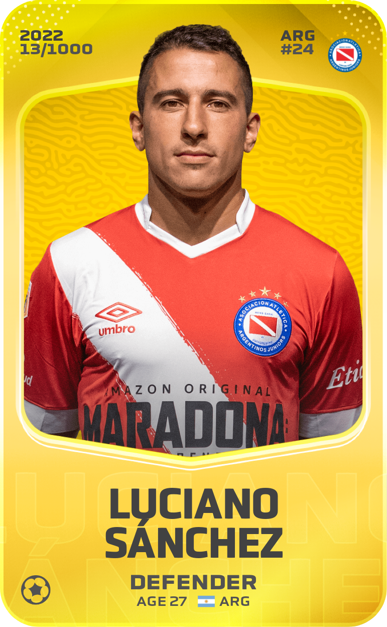 Sorare - Sorare Official - Luciano Sánchez 2022-23 • Limited 13/1000 - NFT # 93059971268122563082445916517117420470374505648383718968885734338418589590739